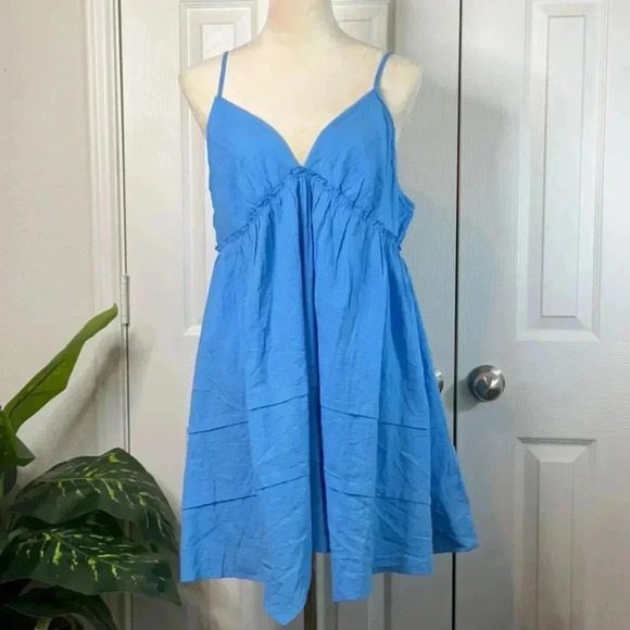 Wild Fable Women's Flip Flop Mini Dress Blue Size XL - Picture 4 of 12
